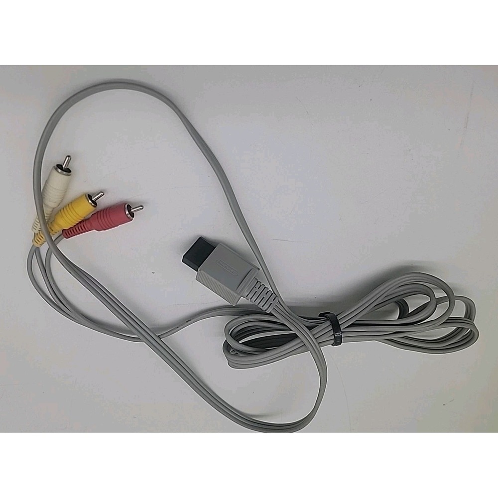 Official Nintendo Wii Composite Audio Video AV Cable RVL-009 OEM Genuine New!